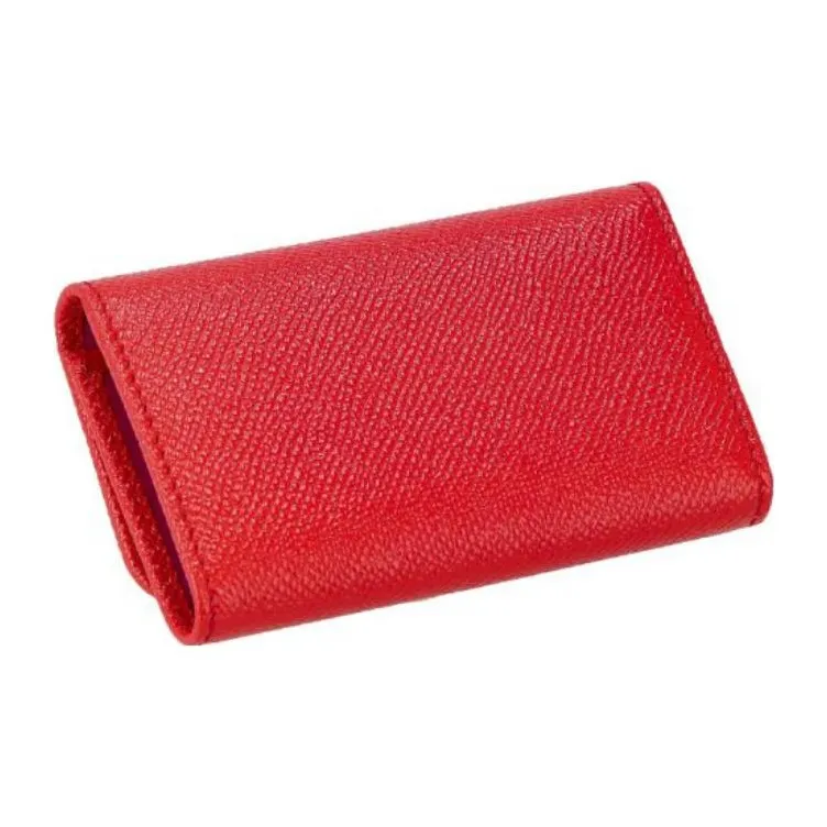 BVLGARI Nappa Leather Key Pouch Regular Women's Red-1