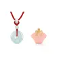 Fortune Peaceful Buckle Pendant, Red String+Heartbeat Box