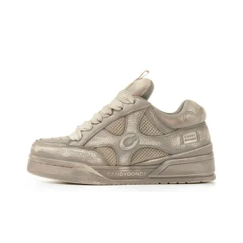 CANDYDONDA Low-Top Skateboard Shoes Unisex Mud Gray
