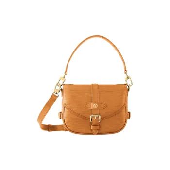 LOUIS VUITTON Saumur Cow Leather Shoulder Bag, Crossbody Bag, Handbag Small Size Women's Ginger Yellow