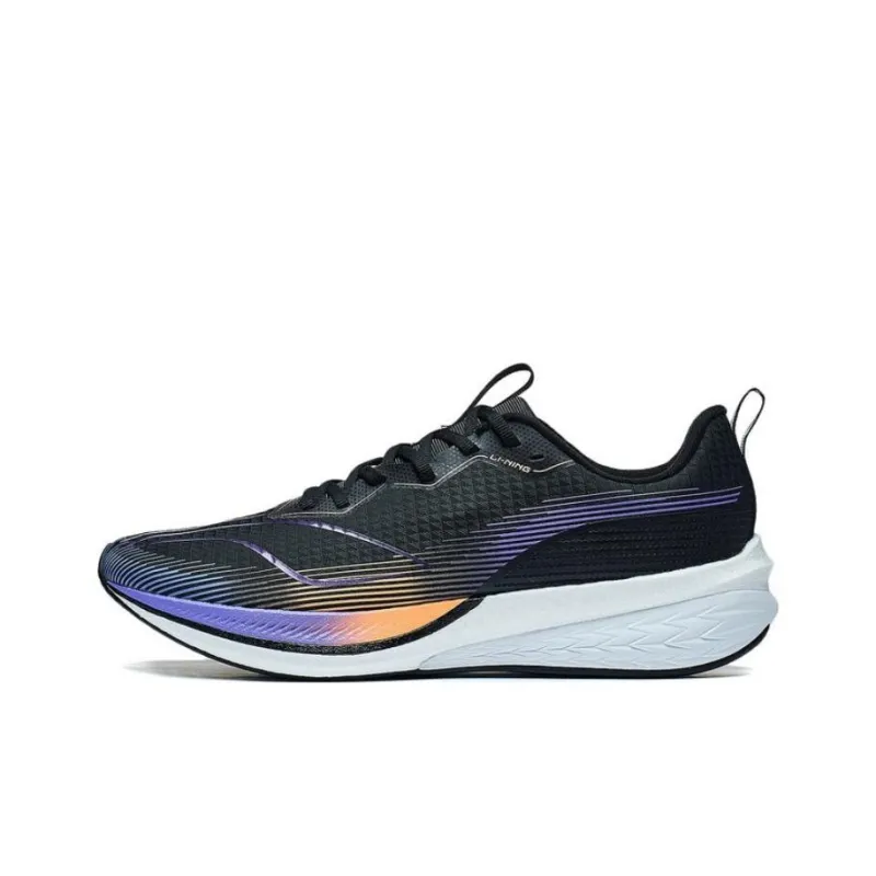 LiNing Red Hare 6 Pro Shock Absorbers Rebound Low Top Marathon Sprint Running Shoes Men's Black-0