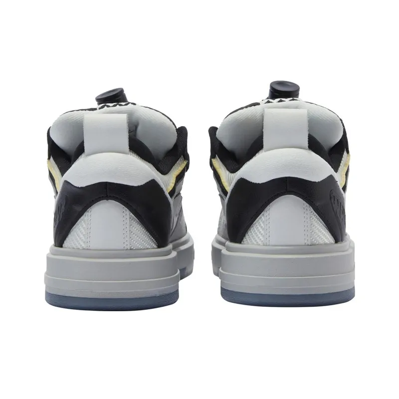 LiNing SWAG Anti Slip Wear Resistant Low Top Gourd Shaped Lock, Low Top Puffy Skateboard Shoes Women's Black-4