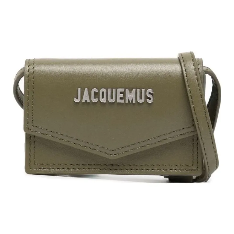 Jacquemus Cow Leather Shoulder Bag, Crossbody Bag, Wallet Men's Green-2