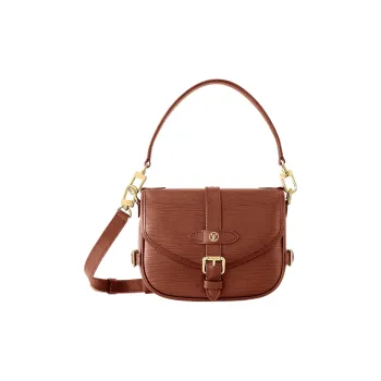 LOUIS VUITTON SAUMUR BB Cow Leather Shoulder Bag Crossbody Bag Handbag Small Size Women's Brown
