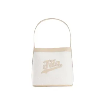 FILA FUSION PU Leather Fabric Crossbody Bag Small Size Unisex Ecru