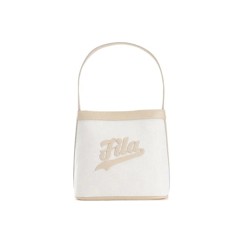 FILA FUSION PU Leather Fabric Crossbody Bag Small Size Unisex Ecru-0