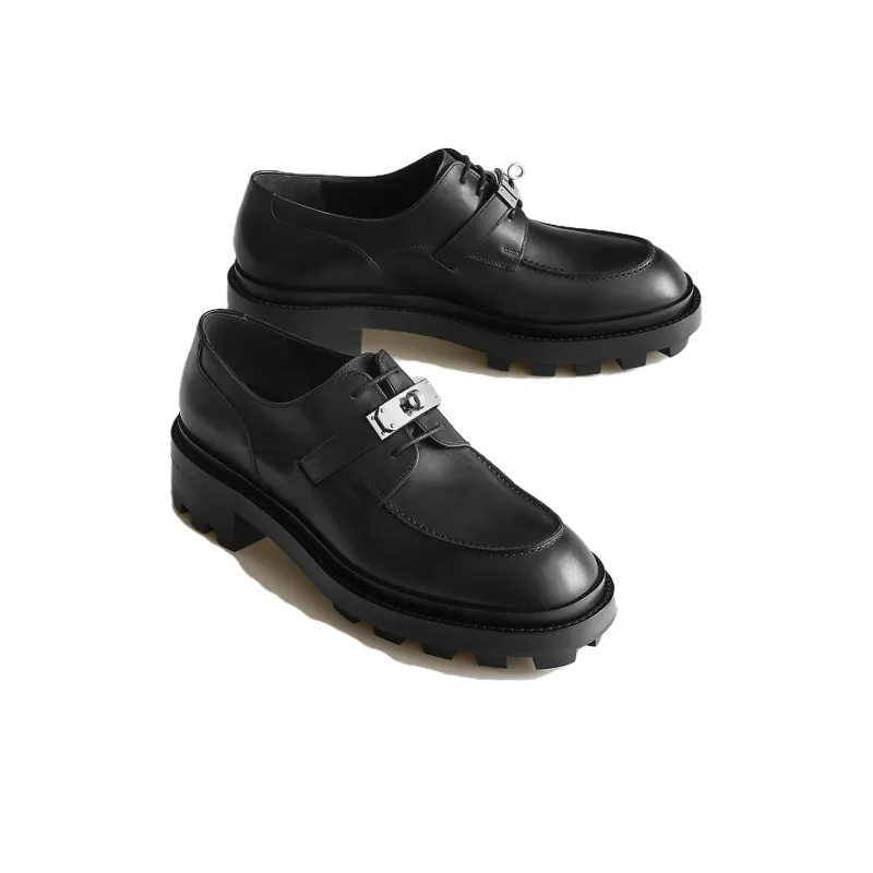 HERMES First Casual Shoes Men's Black-3