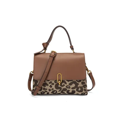 FAIRWHALE Fabric One Shoulder Handbag Large Size Women's Brown