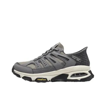 Skechers Slip Resistant Low Top Casual Running Shoes Men's Gray