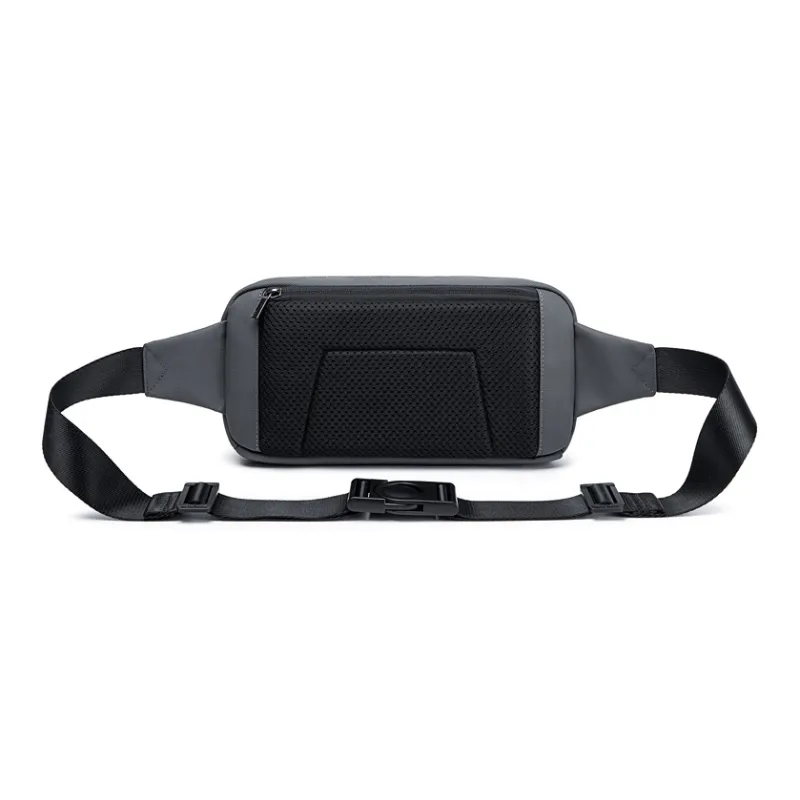 ARCTIC HUNTER Polyester Box Bag Shoulder Bag Fanny Pack Sling Bag Regular Men's Black/Gray-6
