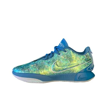 Nike Lebron 21 'Abalone Pearl' Cushioning Wear Resistant Low Top Basketball Shoes Men's Industrial Blue
