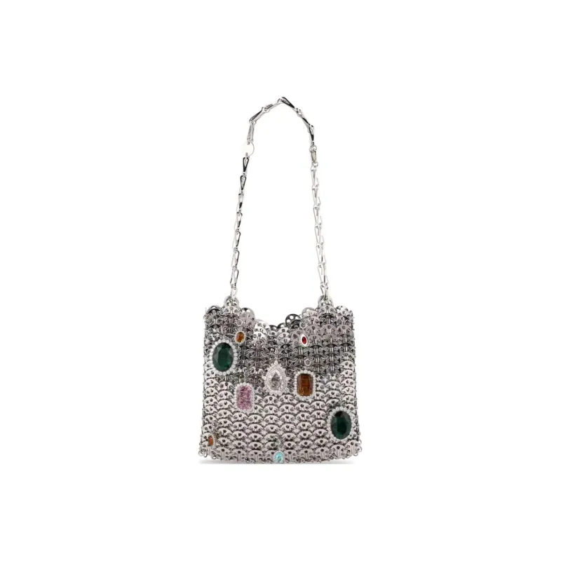 Paco Rabanne Brass Metal Crossbody Bag Shoulder Bag Regular Women's Silver-0