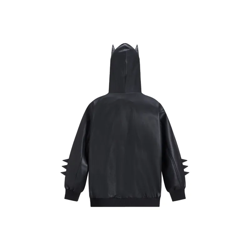 KAKAZZY Leather Jackets Unisex Black-2