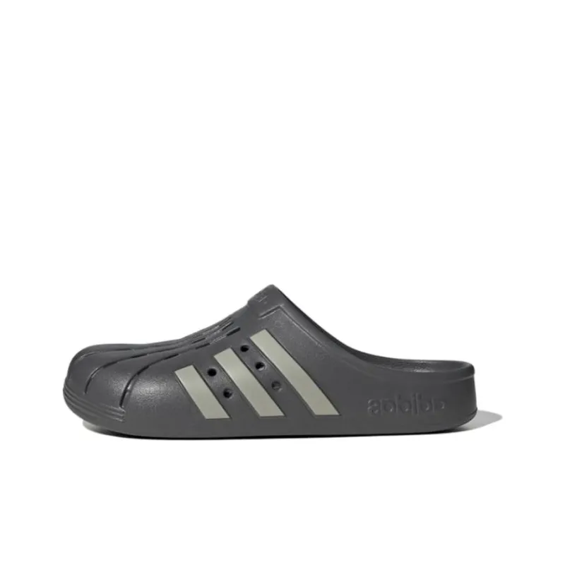 Adidas Adilette Clogs 'Grey Four Metal Grey'-0