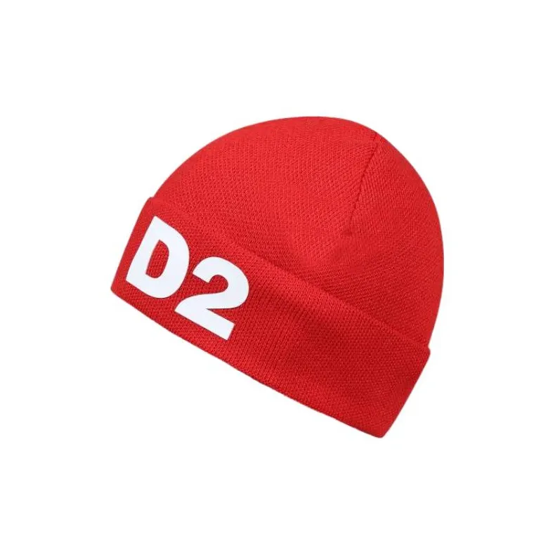 DSQUARED 2 D2 Printed Knited Beanie-0