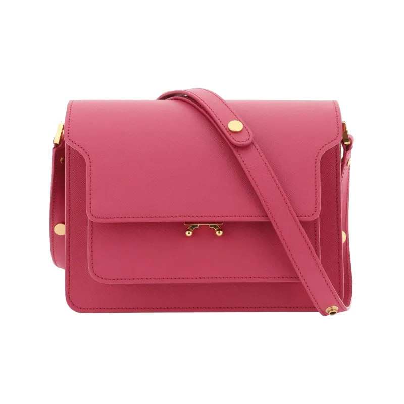 MARNI Trunk Foldover Top Medium Shoulder Bag-0