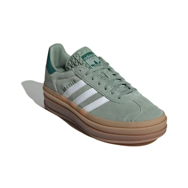 Adidas Gazelle Bold Silver Green Gum Women's'ss-2