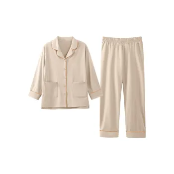 JINGYUN Deep Pajama 60 Pajama Set Fall Women's Moon White