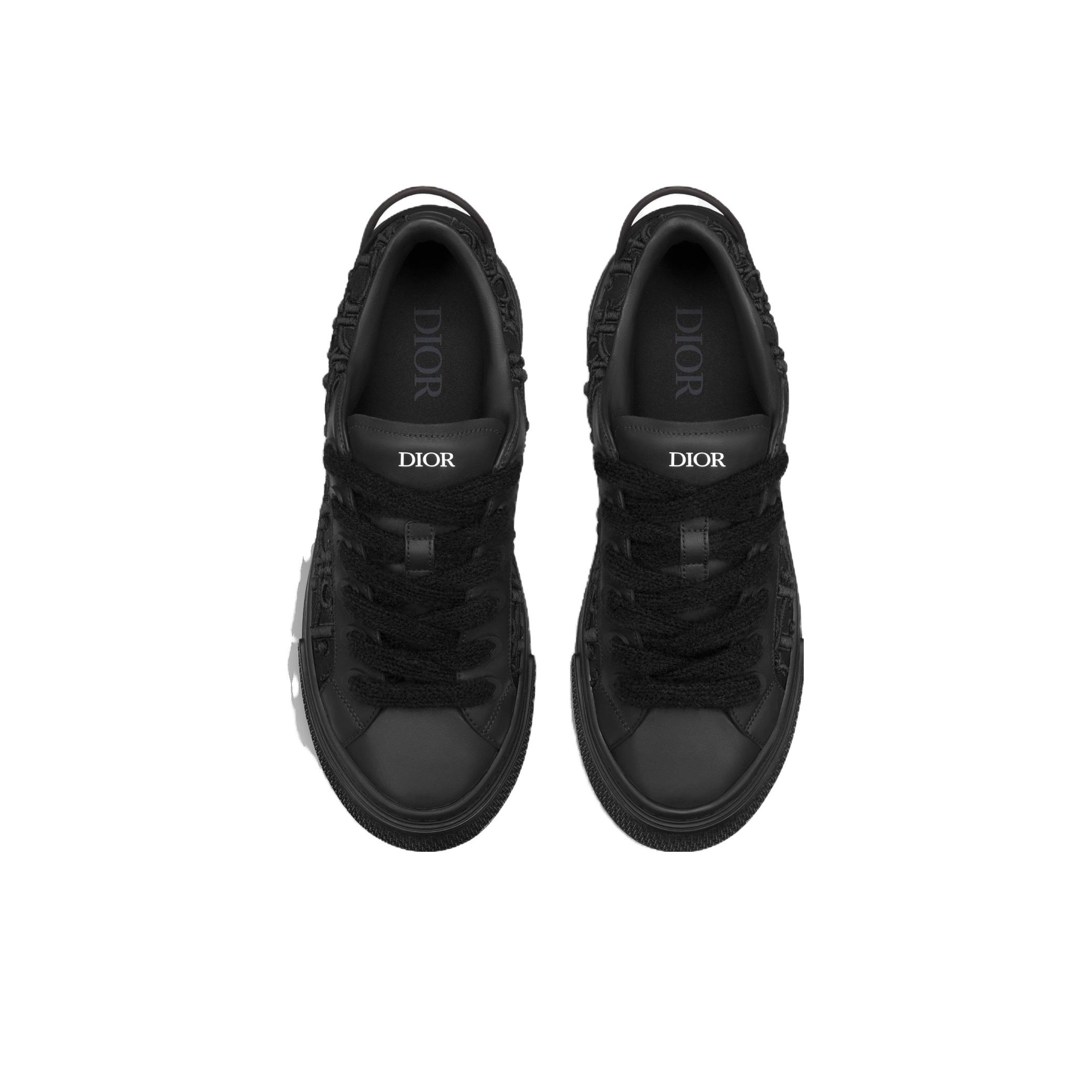 DIOR B33 Sneaker Black Smooth Calfskin Oblique Raised