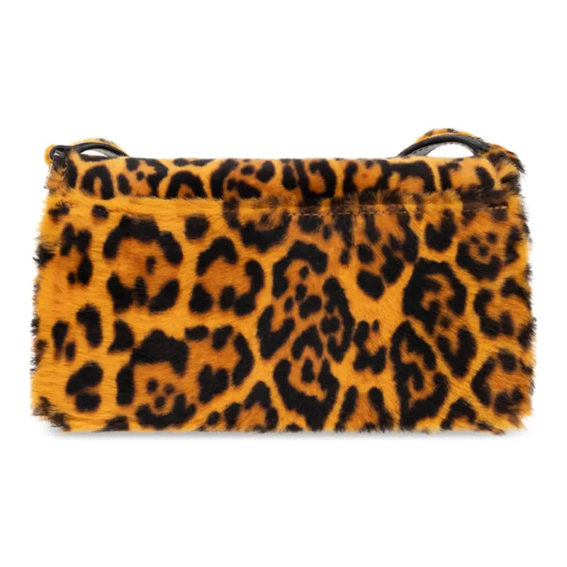 MARNI Shearling Shoulder Bag Women's Leopard Print-2
