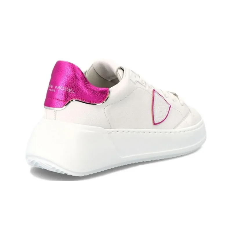 PHILIPPE MODEL Tres Temple Low Top Skateboard Shoes Women's White Purple-2