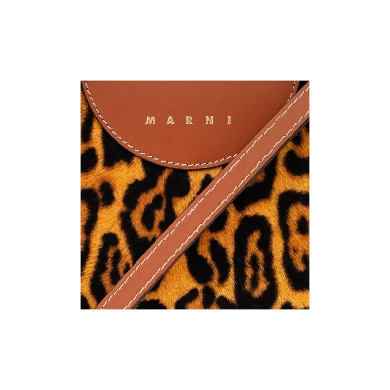 MARNI Shearling One Shoulder Handbags Regular Women's Leopard-3