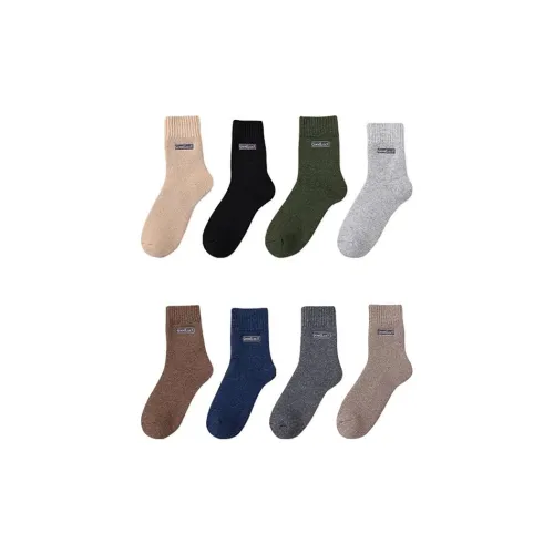 PLANDOO Mid-Calf Socks Men's 8 Pack