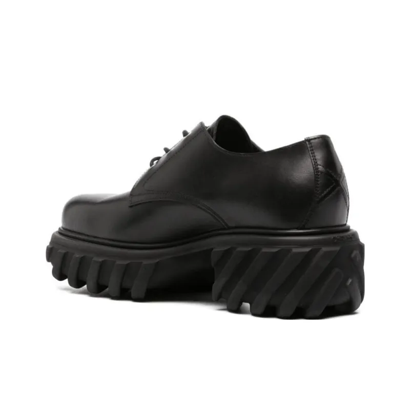 OFF-WHITE Exploration Leather Derby Shoes-4