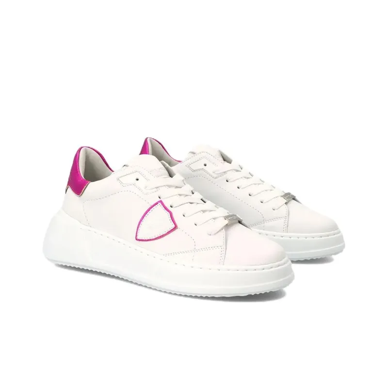 PHILIPPE MODEL Tres Temple Low Top Skateboard Shoes Women's White Purple-1