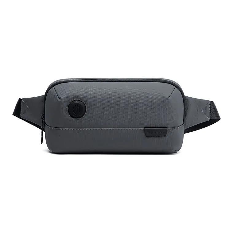 ARCTIC HUNTER Polyester Box Bag Shoulder Bag Fanny Pack Sling Bag Regular Men's Black/Gray-4