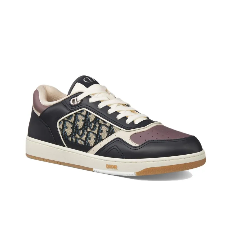DIOR B27 Low Deep Blue Plum DIOR Oblique Jacquard-2