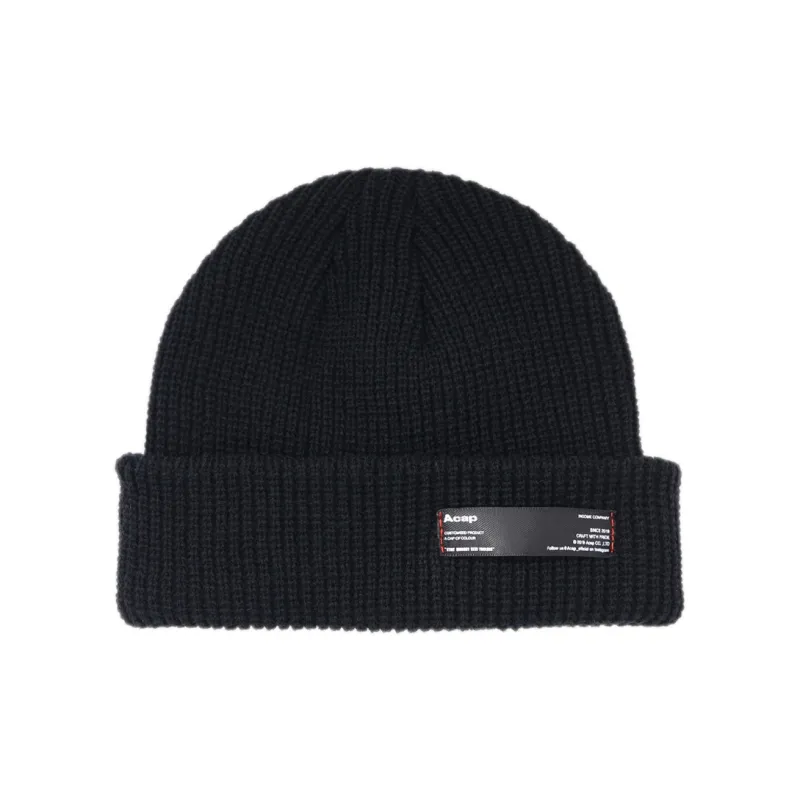 ACAP Polyester Beanies Unisex Black/Orange/Neon Green-0