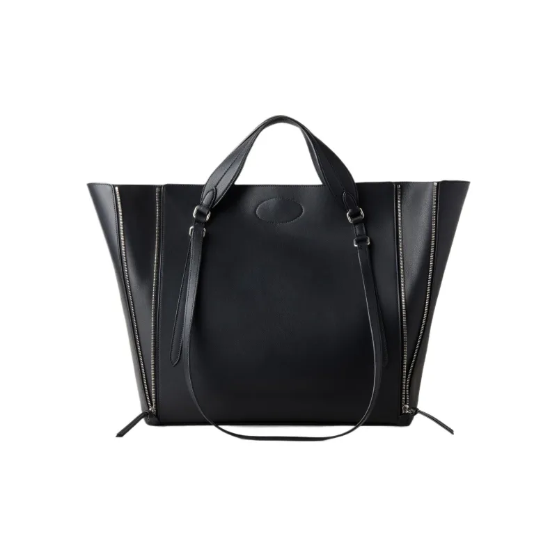 Mulberry Bayswater Calfskin Tote Bag Shopping Bag Shoulder Bag Crossbody Bag Handbag Extra Large Women's Black-2