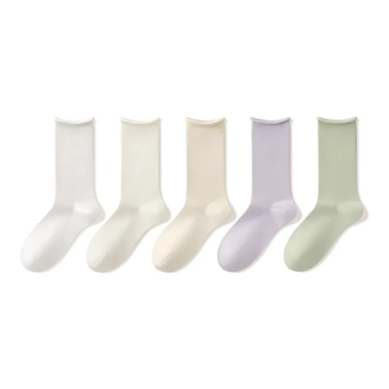 B&C.Room Mid Calf Socks Fall Winter Women's 5 Pack-17