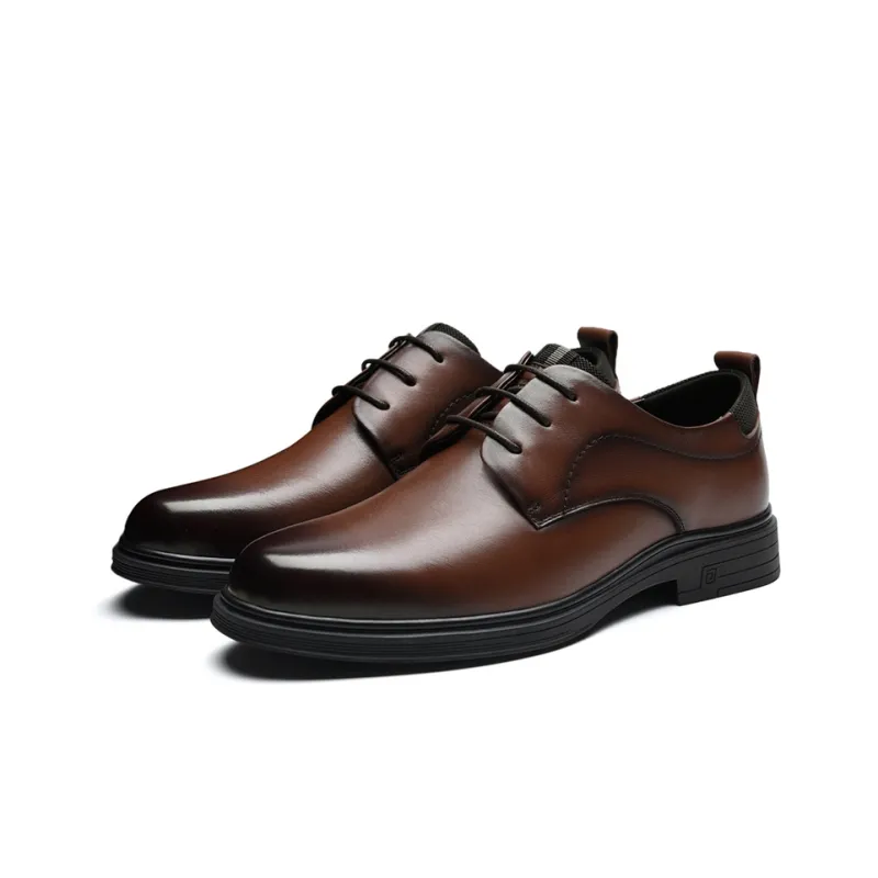 SEPTWOLVES Dress Shoes Men Low Top Black/Brown-3