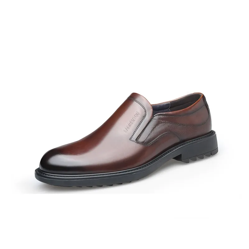 LAORENTOU Dress Shoes Men Low Top Brown/Black-6