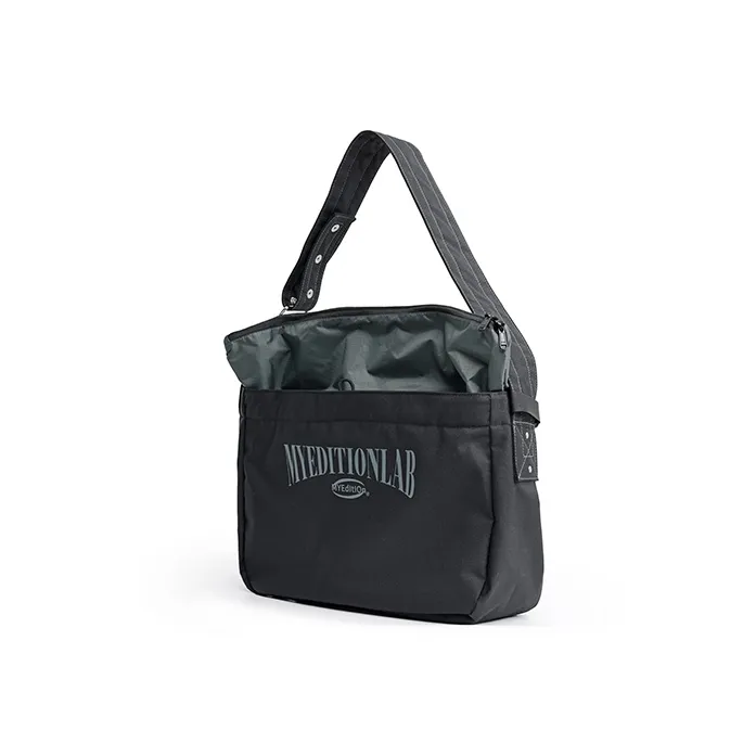 MYEDITION Polyester Messenger Bag Shoulder Bag Regular Unisex Black/Khaki/Gray-2