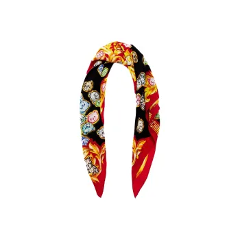 MOSCHINO Silk Scarves Women's Red