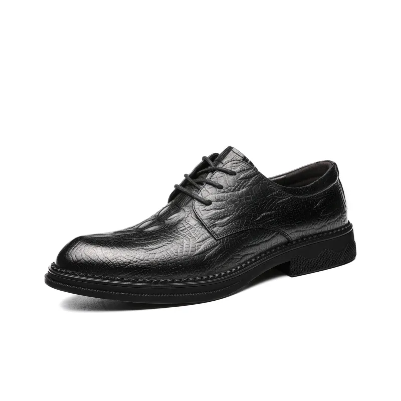CHINT Dress Shoes Men Low Top Black-1