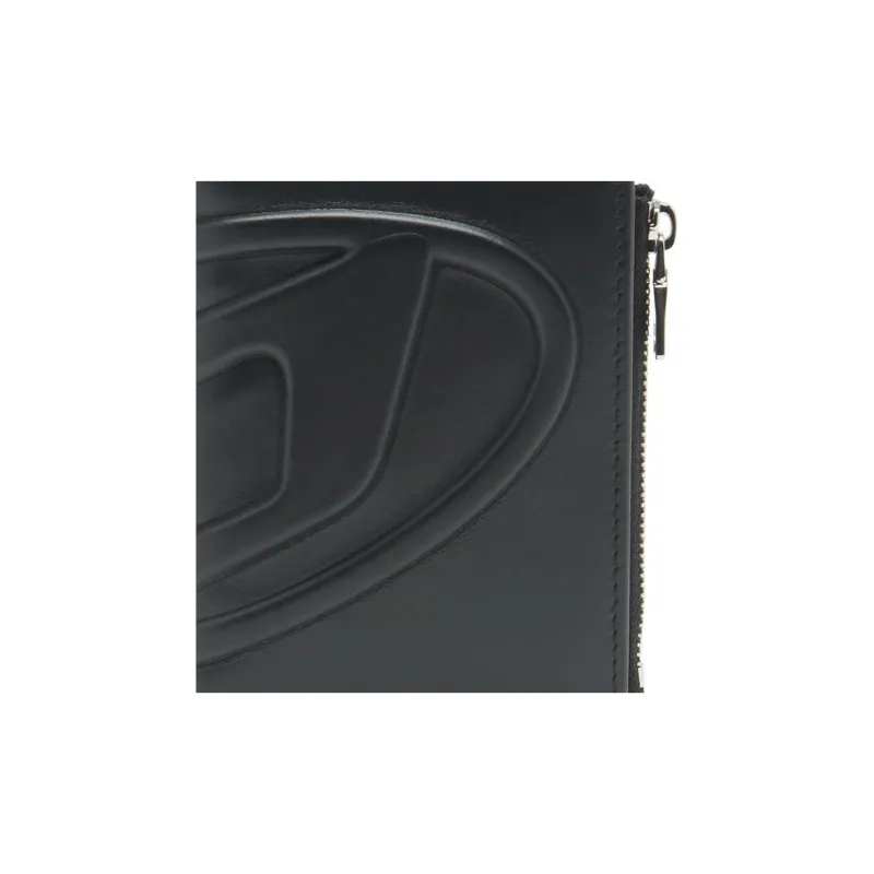 DIESEL Cow Leather Wallet Small Size Women's Black-2