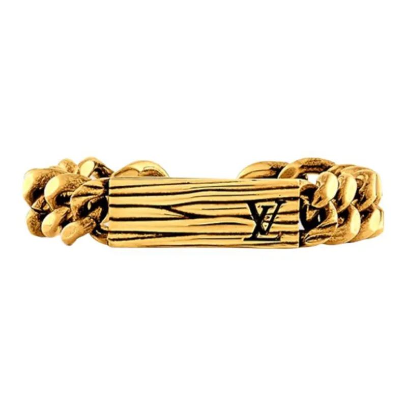 LOUIS VUITTON Metal Bracelets Unisex Gold-1