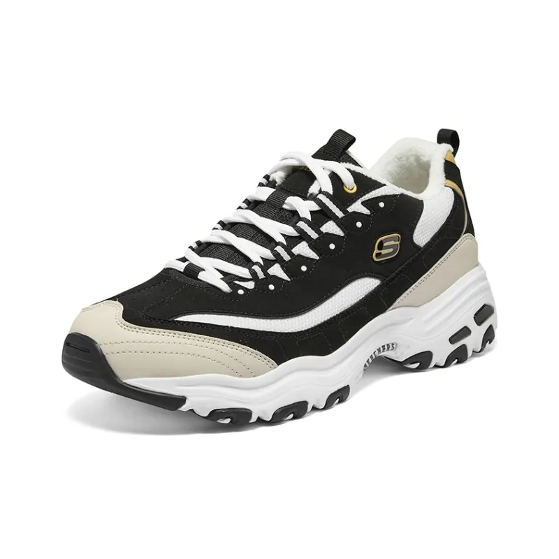 Skechers D'lites Sneakers 'Black Beige White'-2