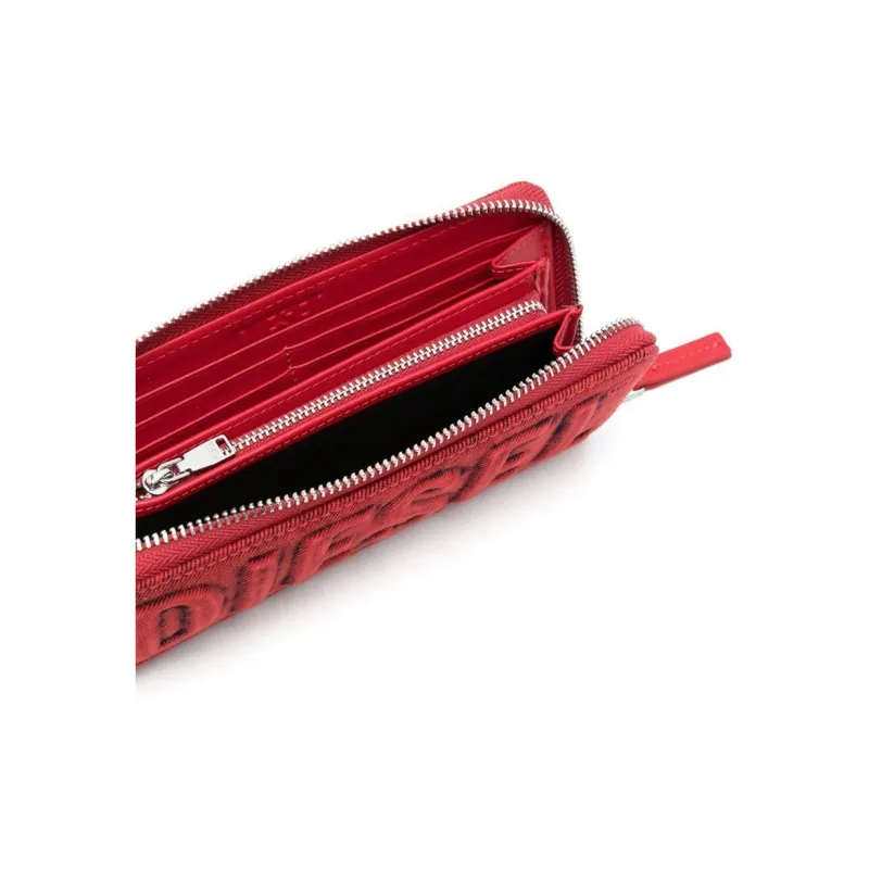 DIESEL Cotton Clutches Wallets Regular Women's Red-4