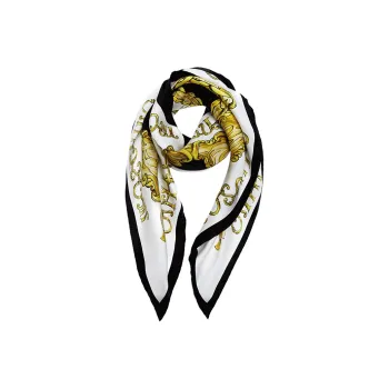 MOSCHINO Silk Scarves Women's Yellow