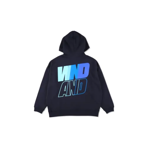 WIND AND SEA Sweatshirts Unisex Marine Blue