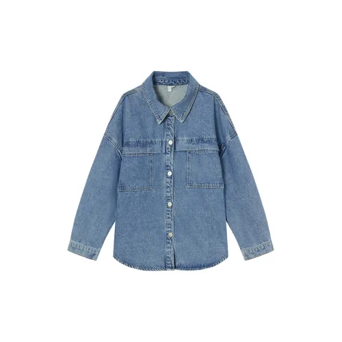 DIALOGUE Denim Jackets Women's Denim Blue