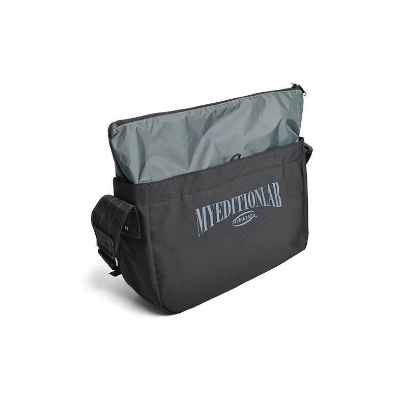 MYEDITION Polyester Messenger Bag Shoulder Bag Regular Unisex Black/Khaki/Gray-6