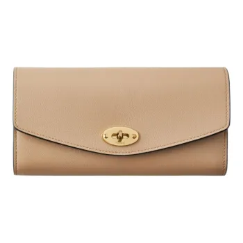 Mulberry Darley Calfskin Wallet Regular Women's Maple Leaf Brown
