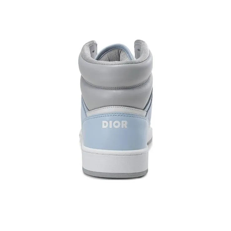 DIOR B27 High Top Stylish Skateboarding Shoes Men's Light Blue-5