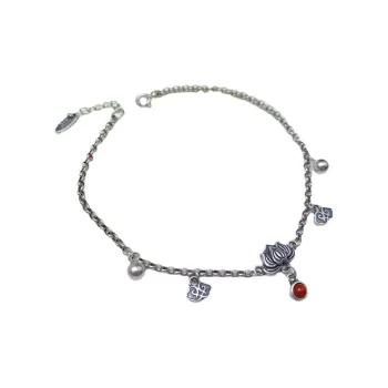RUOK S925 Silver Anklets Women's